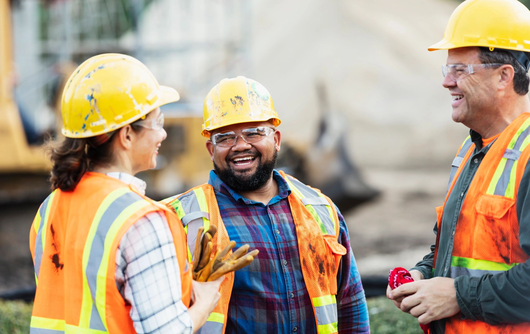 Professional partner team on site