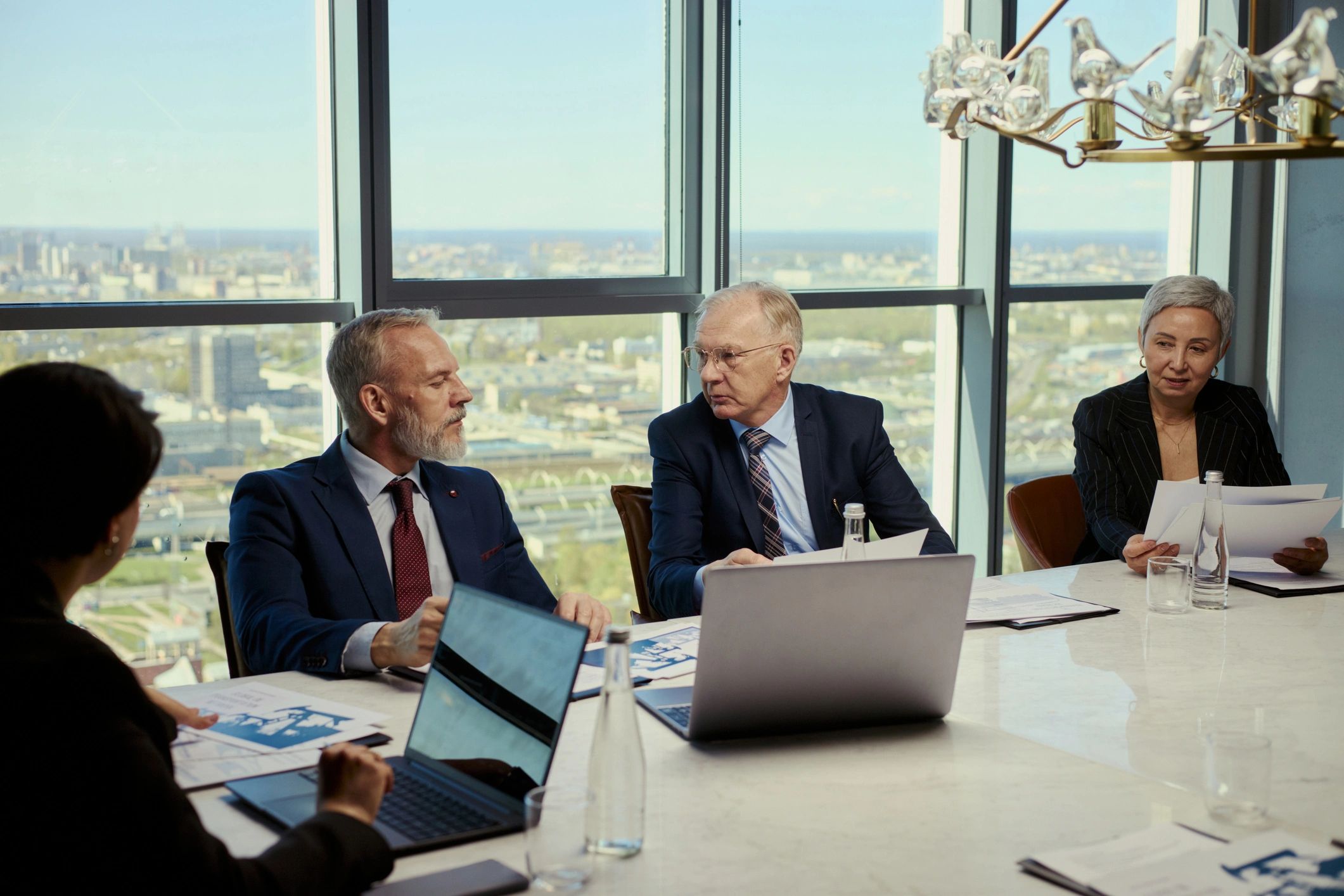 Technical advisors reviewing strategy
